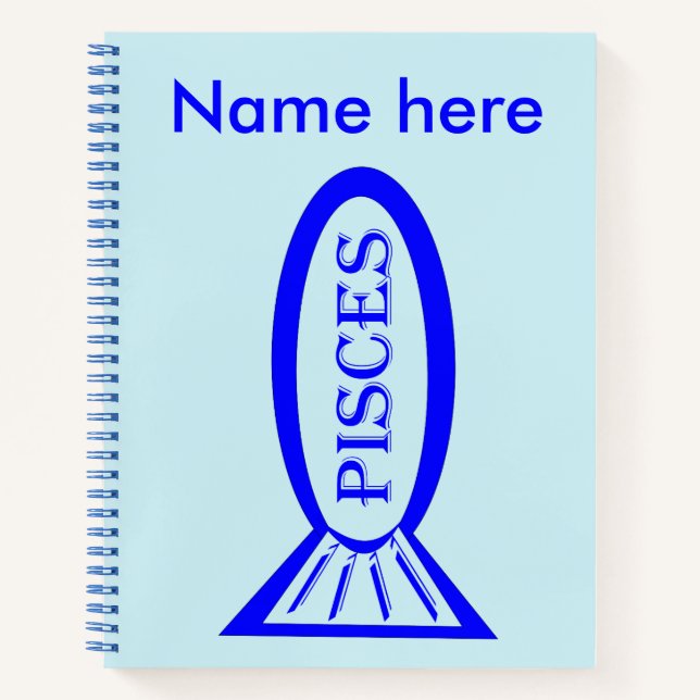 SIGNE DES PISCES Carnet Spiral poisson (Devant)