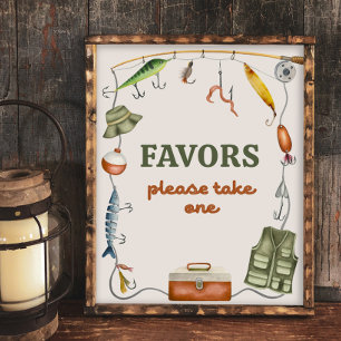 SIGNE DES PRIX DE Pêche 8x10 pouces