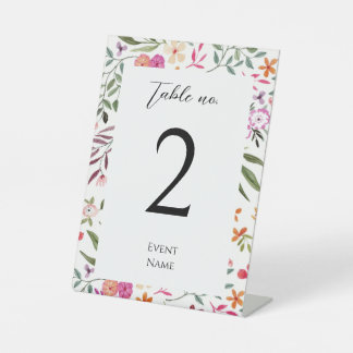 Signe d'événement_ Numéro de table