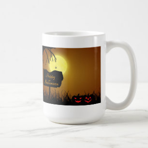 Signe d'Halloween avec Citrouilles - Mug