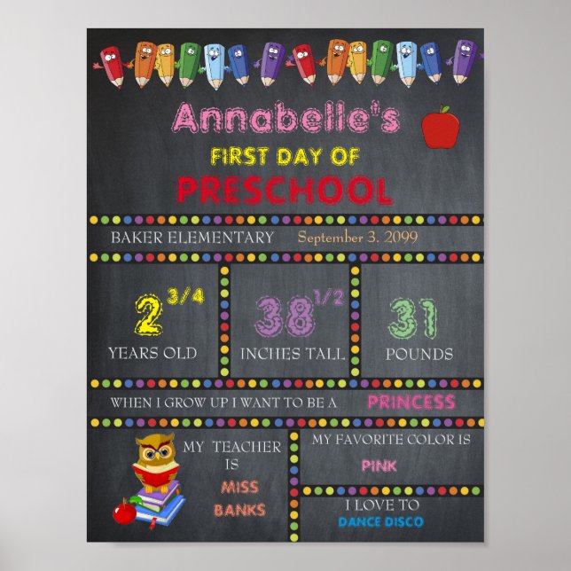 SIGNE DU PREMIER JOUR DE L'ÉCOLE FILLE, tableau de (Devant)