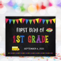 Signe du premier jour de l'école | Poster de 1ère