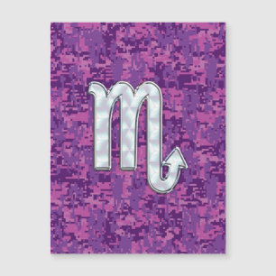 Signe du Scorpion sur camouflage numérique rose