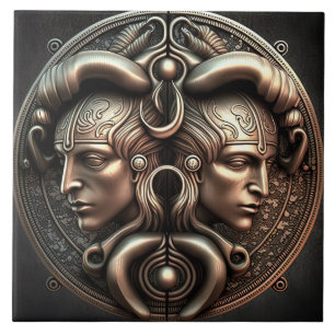 Signe du zodiaque Gémeaux Horoscope Carreau en cér