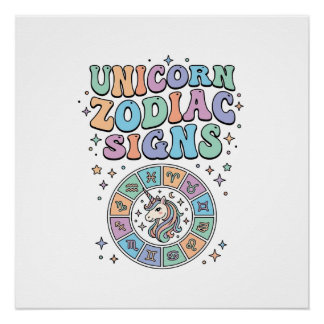 Signe du zodiaque licorne Kawaii Design vectoriel_