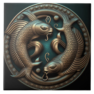 Signe du zodiaque Poissons Horoscope Carreau en cé