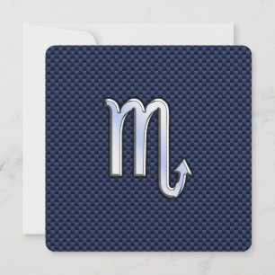 Signe du zodiaque Scorpion impression bleu marine 