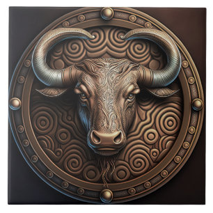 Signe du zodiaque Taureau Horoscope Carreau en cér