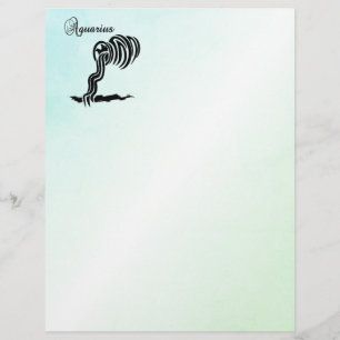 Signe du zodiaque Verseau et symbole bleu vert