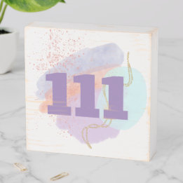 Signe En Bois 111 Aligner et Manifeste Numéros d'angle Attractio