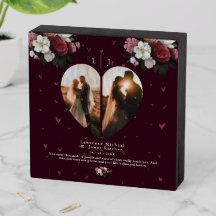 belle Bourgogne Custom Heart forme couples photos