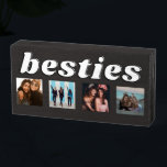 Signe En Bois Besties Friendship Best Friend Photo Collage<br><div class="desc">Symbole de la boîte en bois de collage de Besties - avec quatre de vos photos préférées de votre et de vos meilleurs amis.</div>
