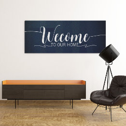 Signe En Bois Bienvenue À Notre Maison