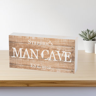 Signe En Bois Cadeau personnalisé Homme Cave