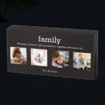 Signe En Bois Citation de famille Ensemble Nous avons tout Colla<br><div class="desc">Sympa photo de famille collage panneau en bois - avec quatre de vos photos de famille préférées et une citation qui dit : Famille - Nous n'avons peut-être pas tout ensemble, mais ensemble nous avons tout. Customisez avec vos photos et votre nom de famille. Pour obtenir des résultats optimaux, recadrez...</div>
