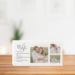 Signe En Bois Collage Couple Photo & Lovely Romantic Wife Cadeau<br><div class="desc">Collage Couple Photo & Lovely Romantic Wife Cadeau</div>