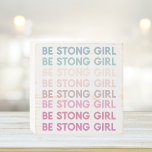 Signe En Bois Coloré moderne Soyez forte Inspiration Fille Phras<br><div class="desc">Coloré moderne Soyez forte Inspiration Fille Phrase</div>