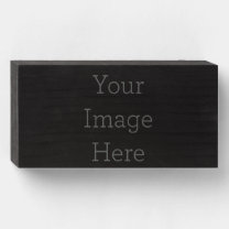 Signe En Bois Create Your Own 8" X 4" Black Wood Sign