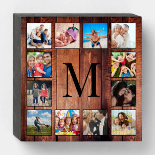 Signe En Bois Custom Family Photo Collage Reclaimed Wood