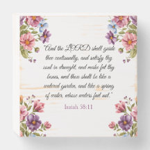 Elégante aquarelle Floral Bois Box Signal