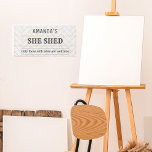 Signe En Bois Elle A Partagé La Salle De L'Artisanat<br><div class="desc">Cette adorable enseigne "She shed" fait un grand mur suspendu pour votre hangar ou espace de bureau ! Avec un style de ferme moderne,  ce panneau est classique et mignon. Le nom peut être personnalisé à l'aide de la fonction de personnalisation.</div>
