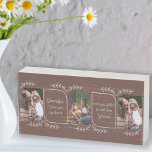 Signe En Bois Grandpa 3 Vertical Photo Loss Words Personnalisé<br><div class="desc">Un cadeau de bloc photo en bois pour un nouveau grand-père ou un grand-parent établi - vous pouvez dire pop-pop, grand-père, grand-père, papa par exemple, ou c'est tout aussi facile de personnaliser pour quelqu'un d'autre. Le modèle photo affiche 3 de vos photos préférées au format vertical avec des angles arrondis....</div>