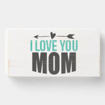 Je t'aime Maman Bois Box Signer