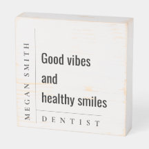 Moderne minimaliste Simple Smile Dentiste Cadeau s