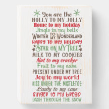 Noël "Holly to my Jolly" Love Wood Wall Art