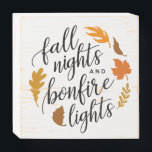 Signe En Bois Nuits d'automne et feux d'artifice Ferme d'automne<br><div class="desc">Symbole des décorations d'une ferme d'automne</div>