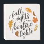 Signe En Bois Nuits d'automne et feux d'artifice Ferme d'automne<br><div class="desc">Symbole des décorations d'une ferme d'automne</div>