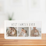 Signe En Bois Photo Collage Moderne & Meilleure Famille Jamais M<br><div class="desc">Présentez le cadeau de collage moderne Photo & Best Family Ever Text, une façon unique et personnalisée de célébrer l'amour et la joie de votre famille. Ce cadeau spécial combine la beauté d'un collage photo personnalisé avec un message sincère pour créer un souvenir mémorable qui sera chéri pour les années...</div>