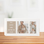 Signe En Bois Photo Collage moderne & We Love Papa Cadeaux<br><div class="desc">Les cadeaux "We Love Dad" sont des cadeaux réfléchis et réconfortants qui célèbrent l'amour et l'appréciation des pères. Ces cadeaux sont souvent donnés à des occasions spéciales comme la Fête des pères, les anniversaires, ou n'importe quel jour que vous voulez express gratitude pour l'amour et le soutien de votre père....</div>