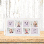Signe En Bois Photo de collage moderne Meilleure mère Ever Purpl<br><div class="desc">Photo De Collage Moderne Best Mom Ever Purple Cadeau. Meilleur cadeau personnalisé pour la journée des mères,  la journée de la femme ou l'anniversaire de maman. Surprenez Maman avec un cadeau qui est aussi Extraordinaire qu’elle.</div>