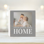 Signe En Bois Photo moderne Gris C'est bien d'être à la maison C<br><div class="desc">Photo moderne Gris C'est bien d'être à la maison Citation Cadeau</div>