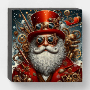 Signe En Bois Steampunk Père Noël : Fêtes industrielles