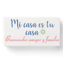SYMBOLE EN BOIS Mi casa es tu casa