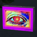 Signe En Bois Téméraire Psychédélique Pop Art Yeux comme une fla<br><div class="desc">Un favori personnel est ce pop art cool avec un oeil psychédélique qui brûle avec des couleurs vives et semble qu'il y a une flamme dans l'élève avec un cadre orange et un arrière - plan violet. Cela fait un petit ajout d'art cool à votre mur de galerie ou en...</div>