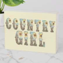 Typographie des filles de la campagne funky