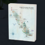Signe En Bois Watercolor Vancouver Island Map Art<br><div class="desc">Un art parfait pour tous ceux qui aiment l'île de Vancouver. Avec tous les incontournables des sites touristiques !Ajoutez votre libellé personnalisé à cette conception en utilisant les zones "Modifier ce modèle de conception" situées à droite de l'élément, ou cliquez sur le bouton bleu "Customiser" pour arranger le texte, modifier...</div>