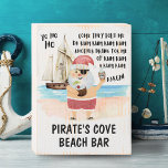 Signe En Bois Yo Ho Pirate Père Noël Rum Beach Noël<br><div class="desc">Ahoy ! Ajoutez un peu de plaisir à votre décor de vacances avec ce panneau en bois de Noël qui met une touche de pirate à l'air de "The Little Drummer Boy". Doté d'une Père Noël de pirate couleur aquarelle sur la plage avec une boisson tropicale à la noix de...</div>