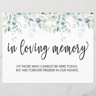 Signe en mémoire d'amour - Mariage Eucalyptus