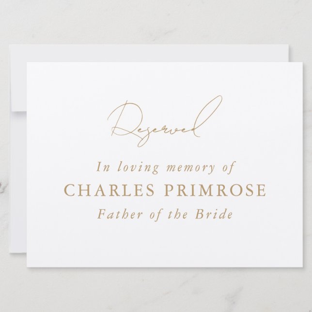 Signe en mémoire pour Mariage (Devant)