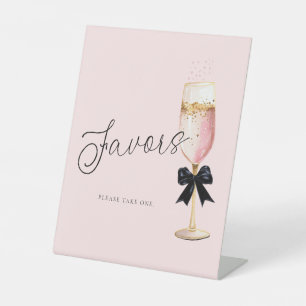 Signe Fête des mariées Champagne rose Faveurs