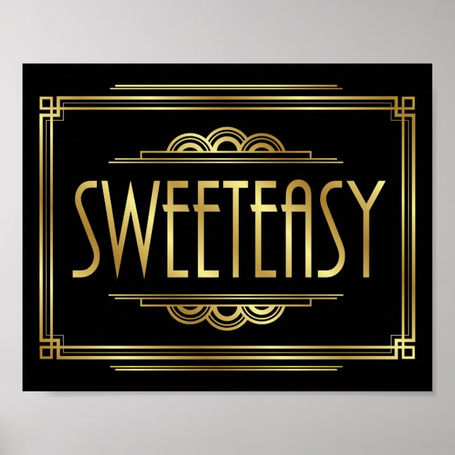 Signe Gatsby Art Déco SWEETEASS Imprimer (Devant)