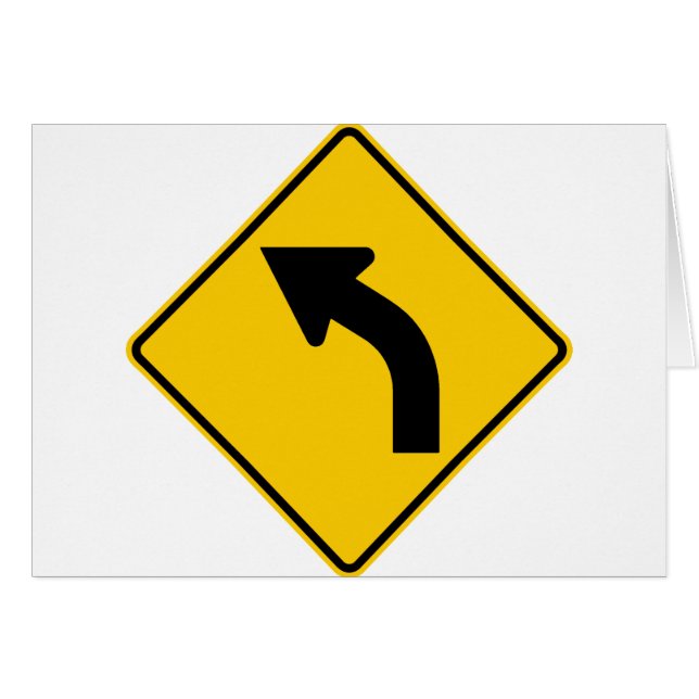 Signe gauche de route de courbe en avant (Devant horizontal)