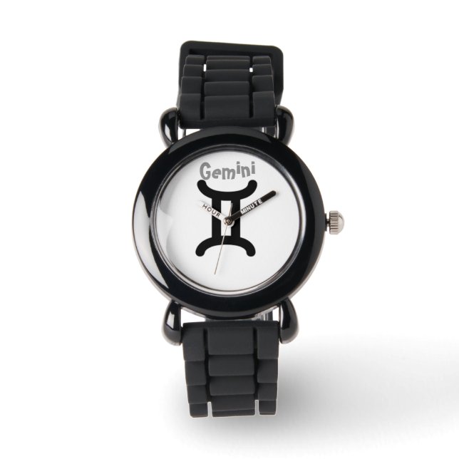 Signe Gemini du Zodiaque. Montres Enfants. (Recto)