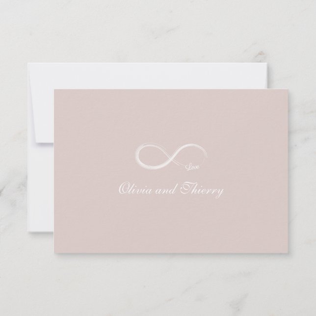 Signe infini chic blush clair carte de réponse de  (Dos)