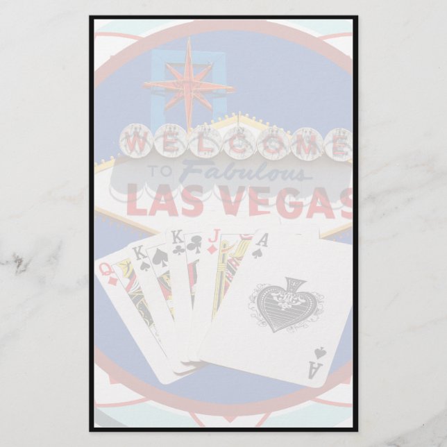Signe Las Vegas & Cartes Poker Chip (Devant)