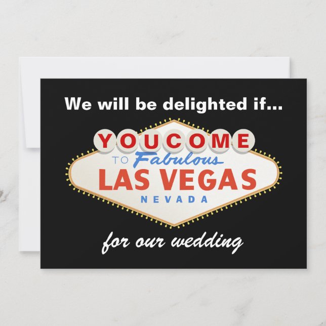 signe Las Vegas destination mariage invitation (Devant)